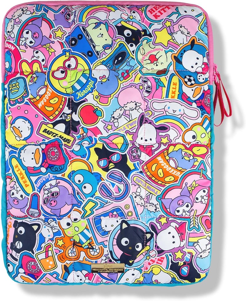Sonix x Sanrio | Puffy Laptop Sleeve | 15-16 Inch, Quilted Pillow Puffer Laptop Carrying Case, Computer Sleeve | Hello Kitty & Friends Stickers - Image 1